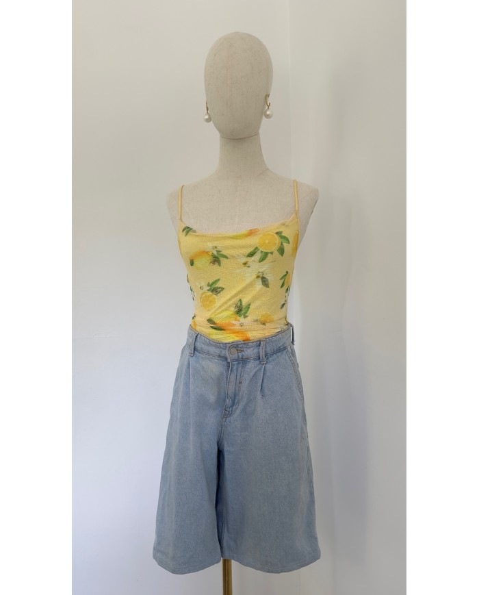 BODY EN TULE CITRON JAUNE