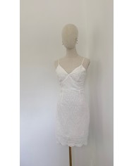 ROBE DOS NU PERLE BLANC