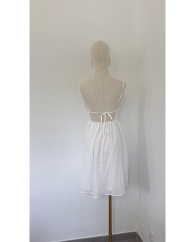 ROBE GAZ DE COTON BLANC