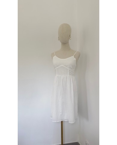 ROBE GAZ DE COTON BLANC