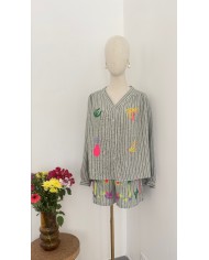 CHEMISE ENSEMBLE SUNNY TROPIC KAKI