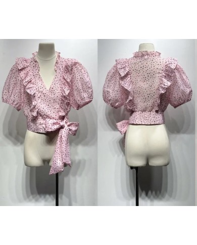 TOP À POIS ROSE