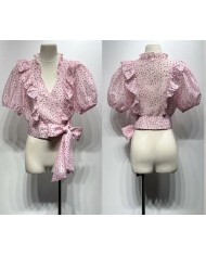 TOP À POIS ROSE