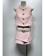 CHEMISE JAUNE À NOEUD