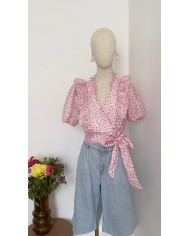 CHEMISE JAUNE À NOEUD
