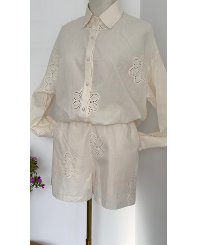 SHORT ENSEMBLE BRODERIE ANGLAISE