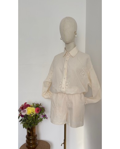 CHEMISE ENSEMBLE BRODERIE ANGLAISE