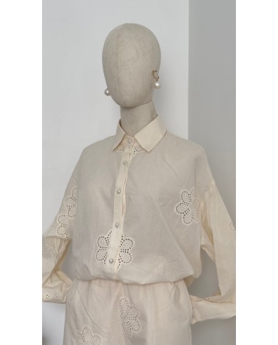 CHEMISE ENSEMBLE BRODERIE ANGLAISE