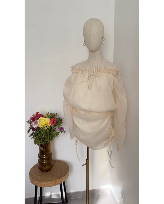 ROBE CHIC TULLE ÉCRU