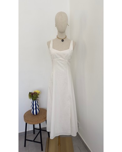 ROBE EN LIN LONGUE BLANCHE