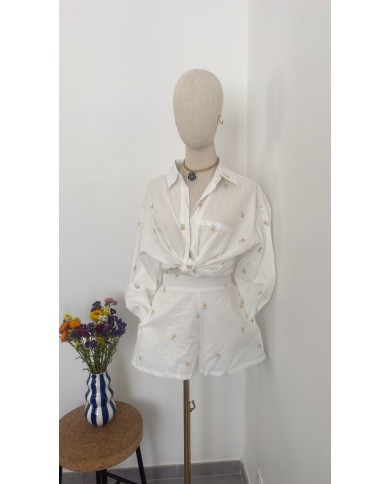 CHEMISE ENSEMBLE BRODÉ