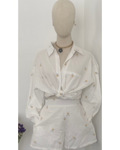 CHEMISE ENSEMBLE BRODÉ