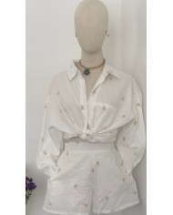 CHEMISE ENSEMBLE BRODÉ