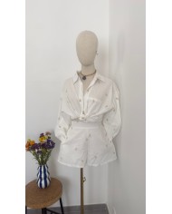 CHEMISE ENSEMBLE VICHY ROUGE
