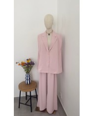 VESTE ENSEMBLE VIEUX ROSE