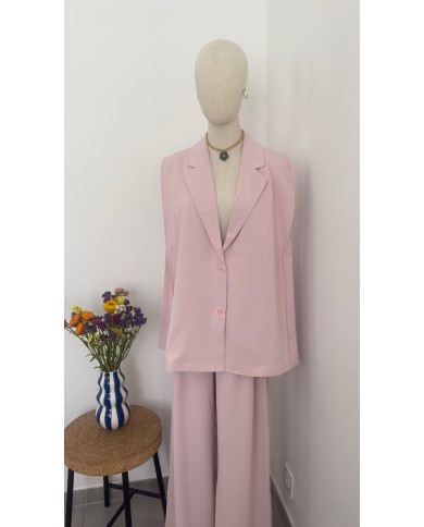 VESTE ENSEMBLE VIEUX ROSE
