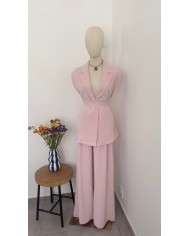 VESTE ENSEMBLE VIEUX ROSE