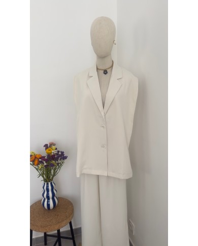 VESTE ENSEMBLE ÉCRU