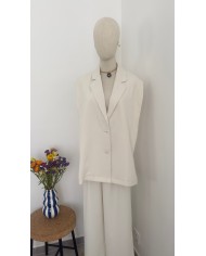 VESTE ENSEMBLE ÉCRU