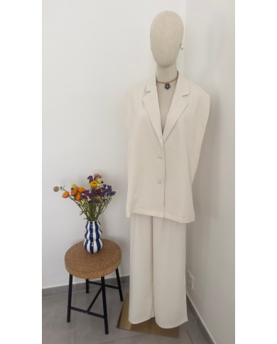 VESTE ENSEMBLE ÉCRU