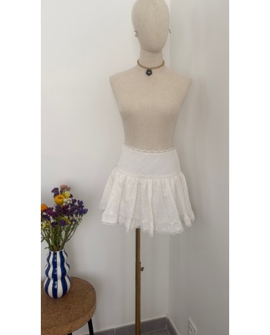MINI JUPE DENTELLE BLANCHE