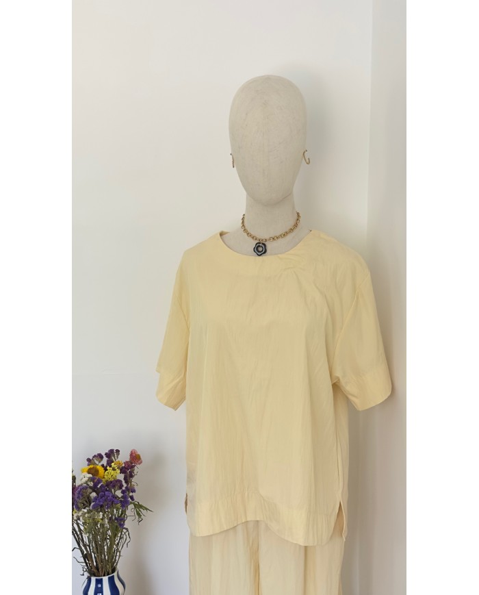 T-SHIRT ENSEMBLE JAUNE BEURRE