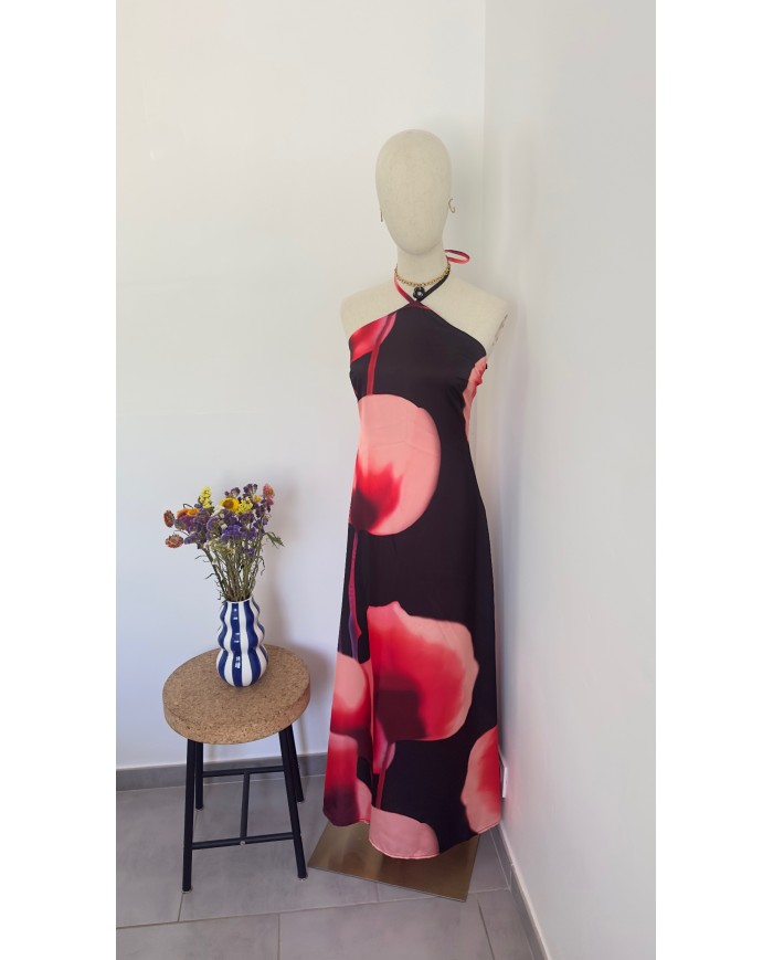 ROBE FLOWER BLACK