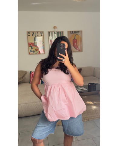 BUSTIER BALLON ROSE