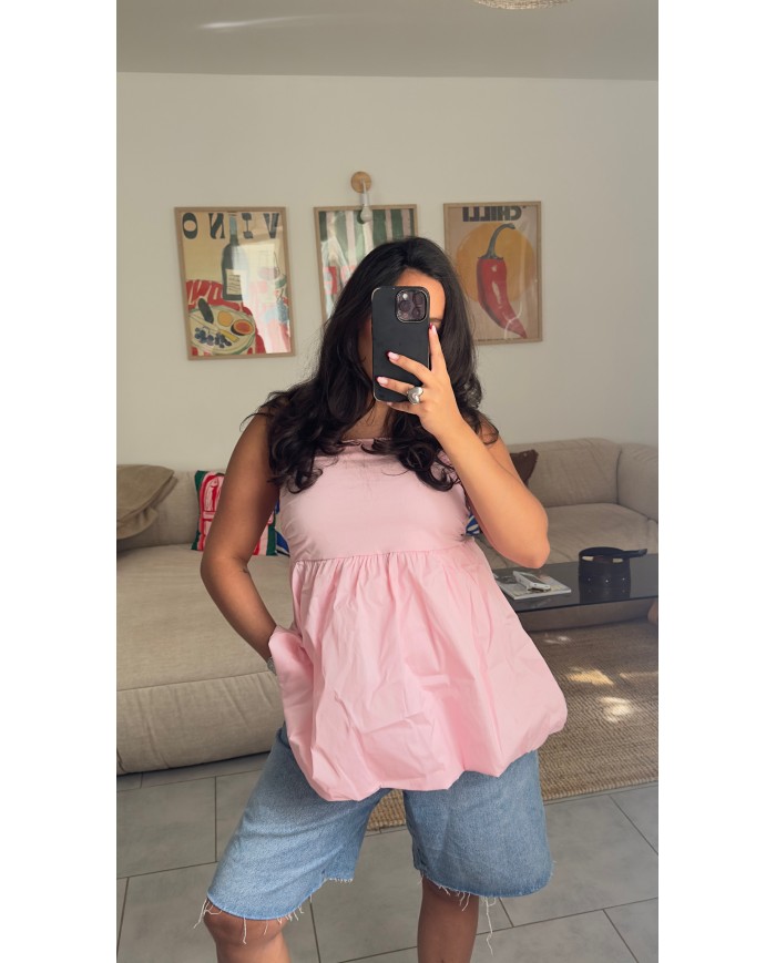 BUSTIER BALLON ROSE