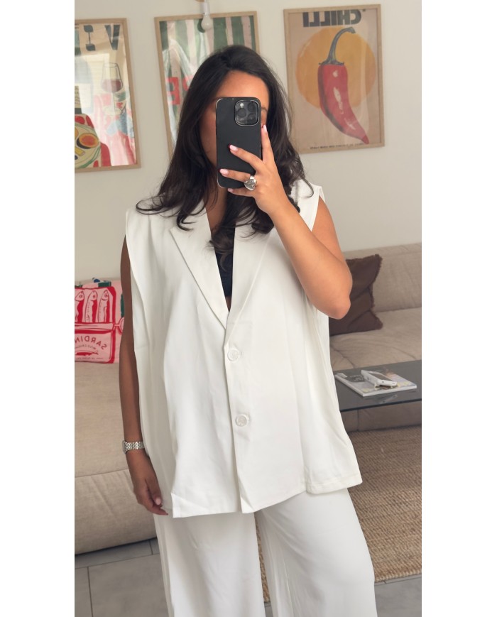BLAZER ENSEMBLE WHITE