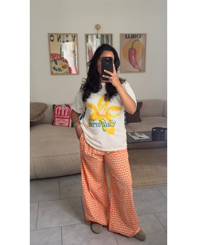 PANTALON COEUR ORANGE