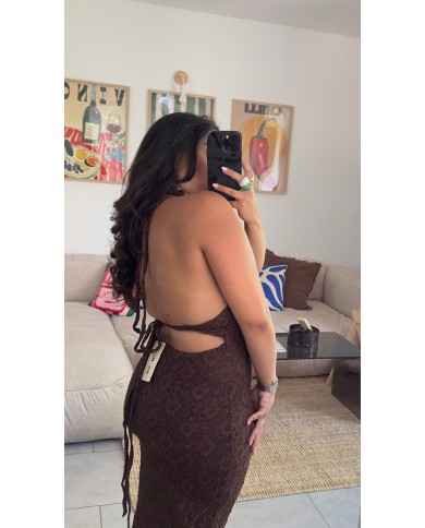 ROBE MOCHA DENTELLE