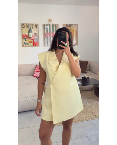 ROBE BLAZER JAUNE PALE