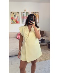 ROBE BLAZER JAUNE PALE