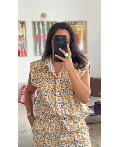 BLOUSE ENSEMBLE JAUNE