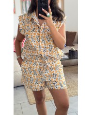 BLOUSE ENSEMBLE JAUNE