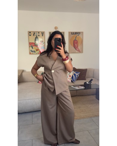 VESTE ENSEMBLE ELIE TAUPE