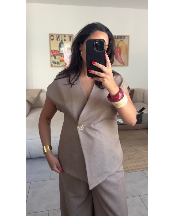 VESTE ENSEMBLE ELIE TAUPE