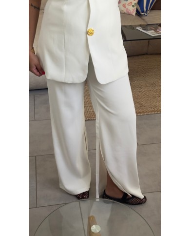 PANTALON ENSEMBLE BLANC