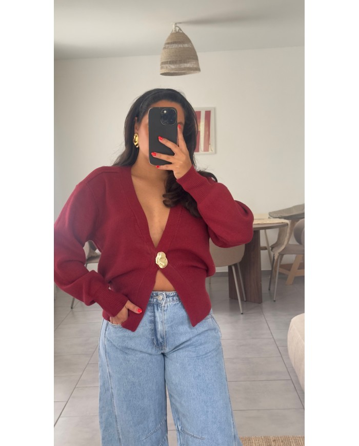 CARDIGAN BORDEAUX