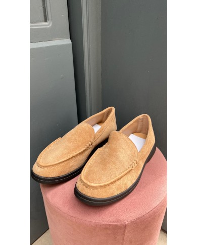 MOCASSIN EN DAIM CAMEL