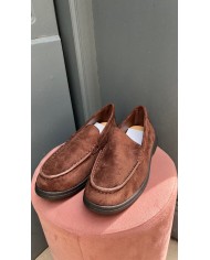 MOCASSIN EN DAIM CHOCO
