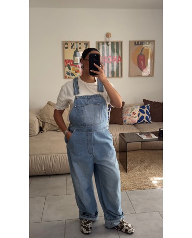SALOPETTE OVERSIZE EN JEAN