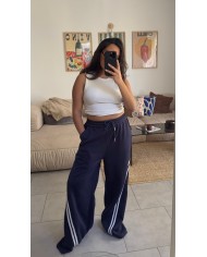 CHEMISE CROP BLEU