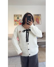 CARDIGAN FLEUR ECRU