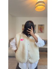 VESTE SANS MANCHE ECRU