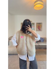 VESTE SANS MANCHE ECRU