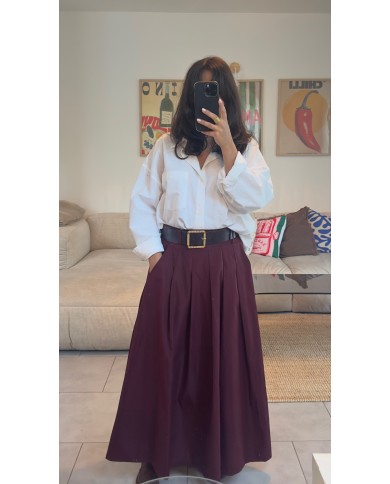 JUPE POPELINE BORDEAUX