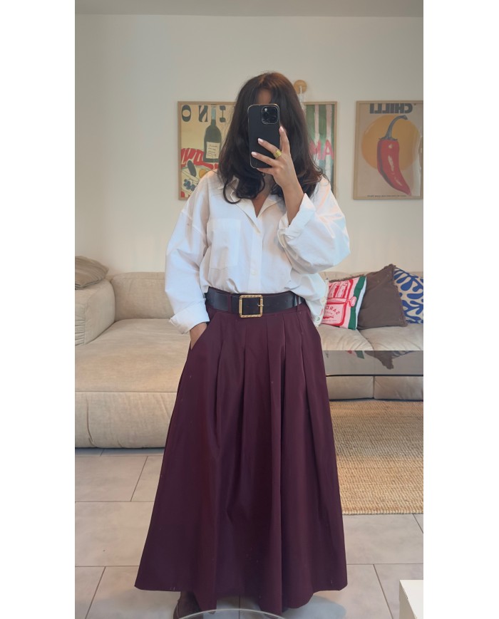 JUPE POPELINE BORDEAUX