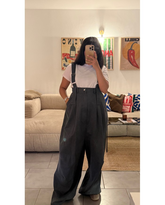 PANTALON SALOPETTE GRIS